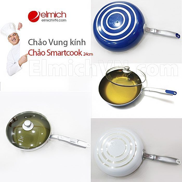 Chảo chống dính Elmich Smartcook ST28 - 28cm - Hàng chính hãng
