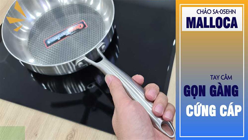Thiết kế tay cầm của Chảo chống dính Malloca SA-05EHN