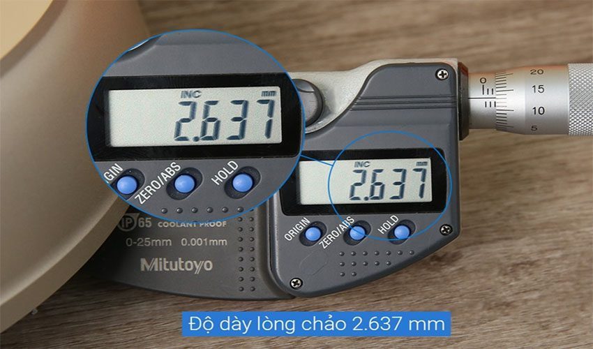 Độ dày lòng chảo của Chảo nhôm chống dính Tefal H9100414