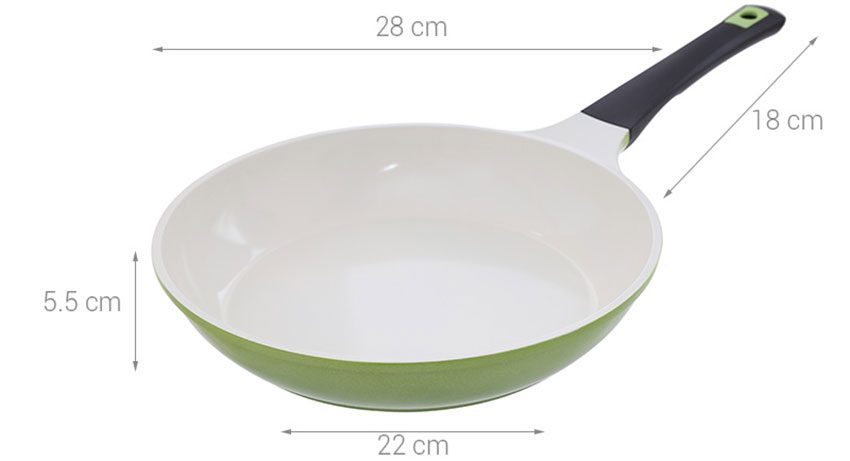 Chảo ceramic đáy từ Sunhouse CSMC28N - Hàng chính hãng