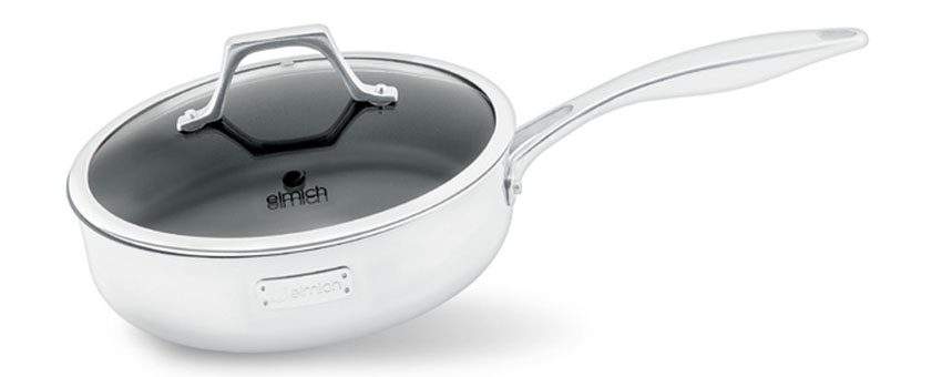 Chảo chống dính Inox 304 Potenza 24cm Elmich EL3257 - Hàng chính hãng