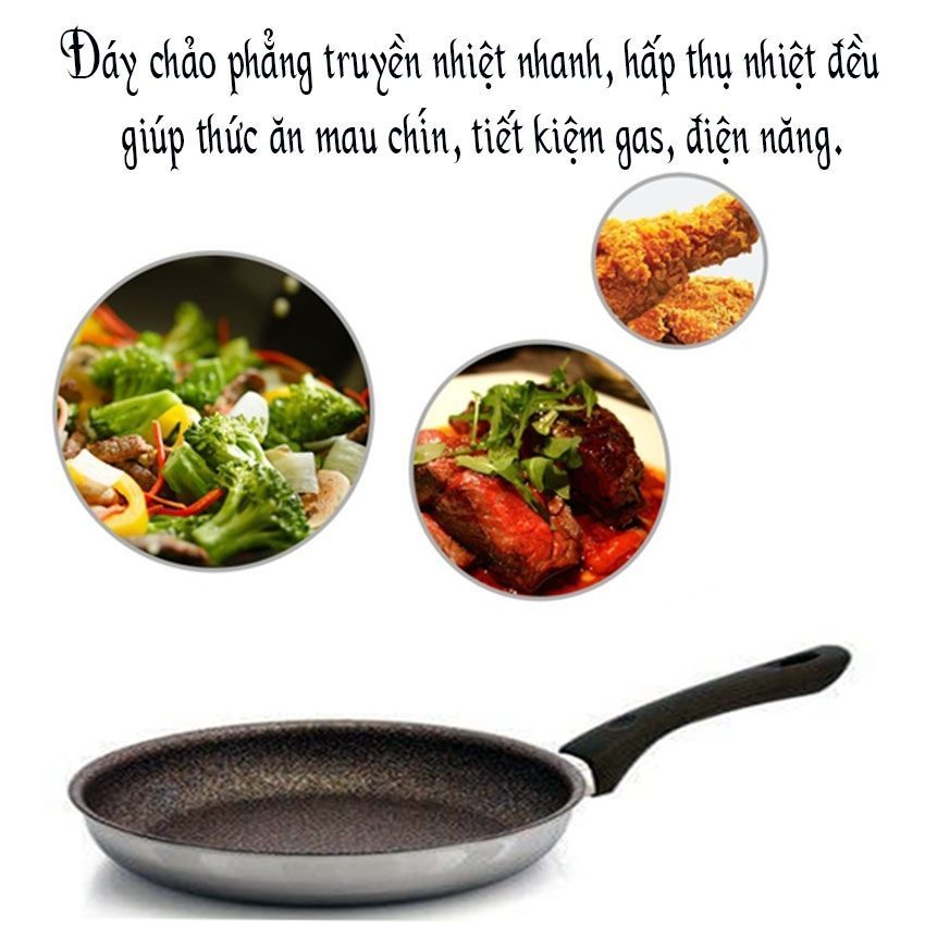 Chảo đá inox cạn Korea King KFP-24NSF - Hàng chính hãng