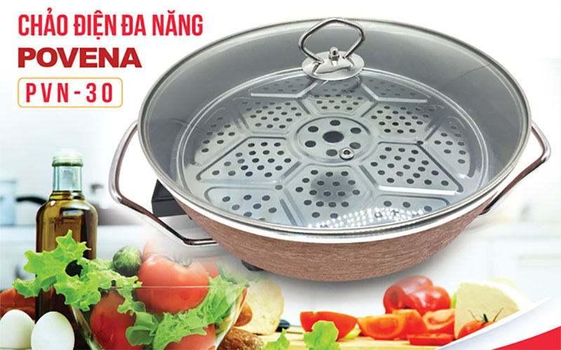 Chảo điện đa năng Povena PVN-30 - Hàng chính hãng