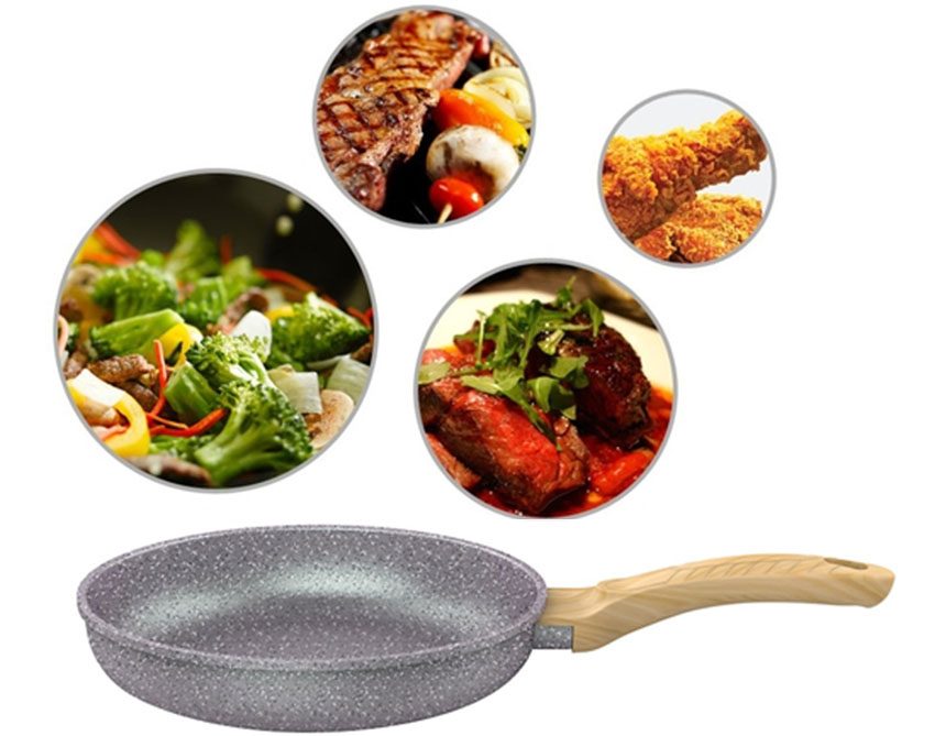 Chảo đúc vân đá đáy từ Sunhouse SHG1128MMB - Hàng chính hãng