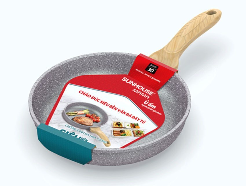 Chảo đúc vân đá đáy từ Sunhouse SHG1130MMB