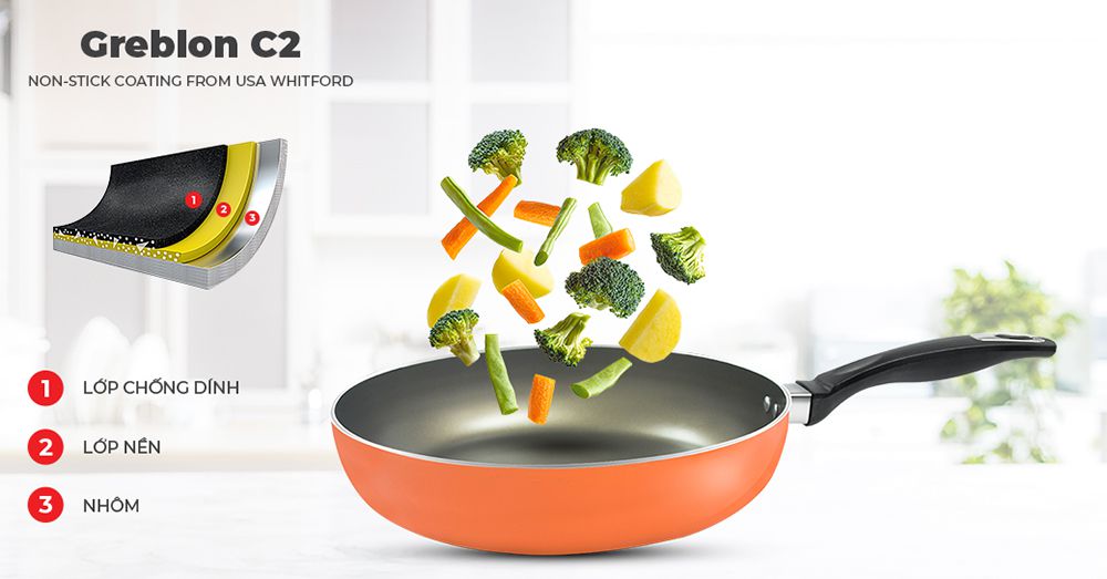 Chảo chống dính Smart Cook Elmich SM-0390TB Teria size 26cm - Hàng chính hãng