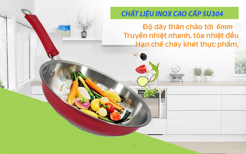 Chảo inox Saiko SK-5030 - Hàng chính hãng