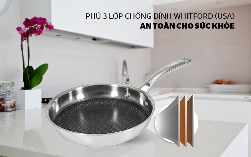 Lớp chống dính của Chảo inox chống dính Saiko SK-7026