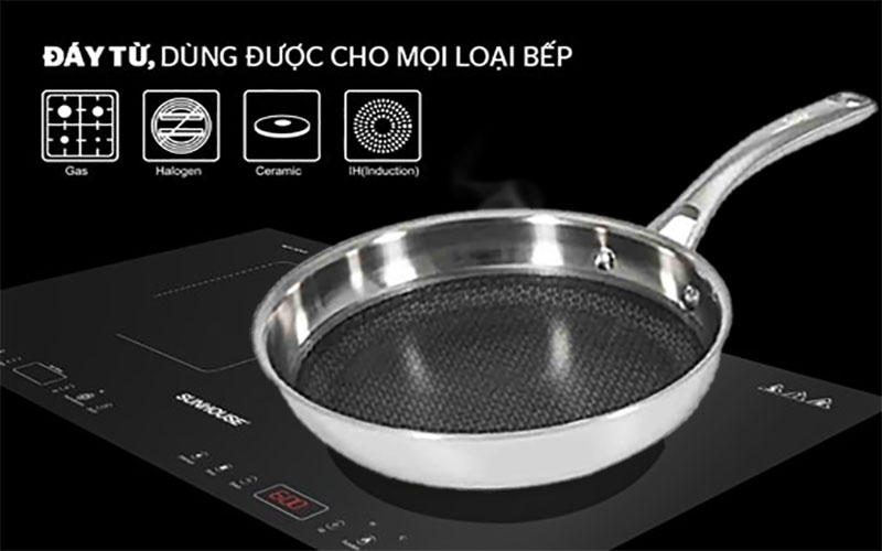 Chảo inox chống dính Saiko SK-7030 - Hàng chính hãng