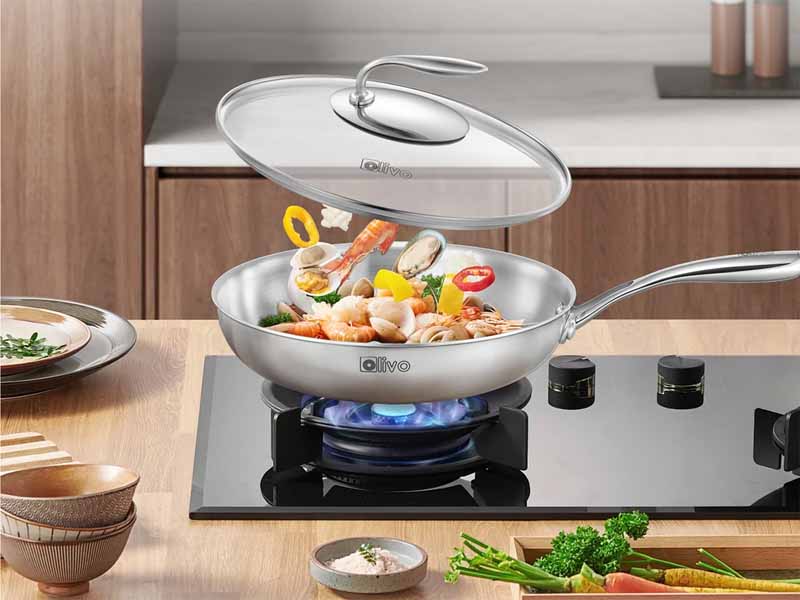 Chảo inox chống dính Olivo STEVE 2655 - 26cm - Hàng chính hãng