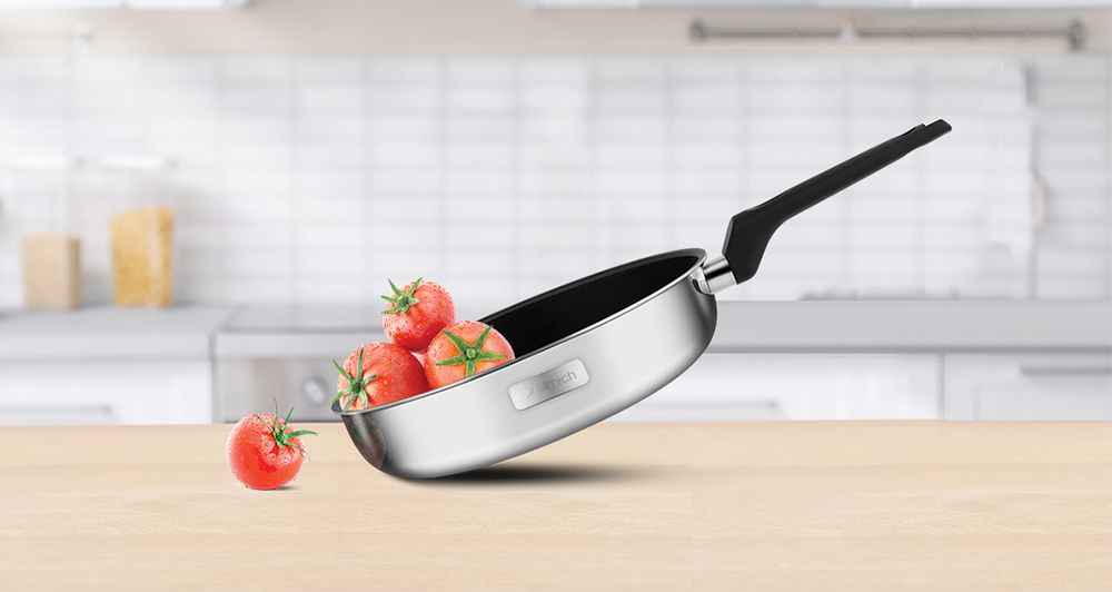 Chảo Inox 2 lớp cao cấp đáy liền Trimax XP EL-3759 size 28cm - Hàng chính hãng