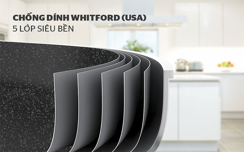 Chảo nhôm sâu chống dính vân đá đáy từ 26 cm Sunhouse SHS26MRD - Hàng chính hãng