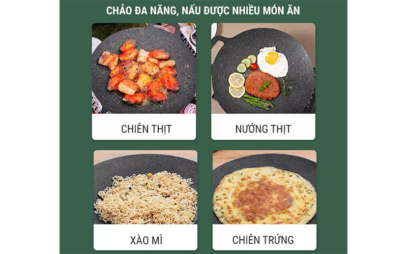 Chảo nướng vân đá 30cm - Hàng chính hãng