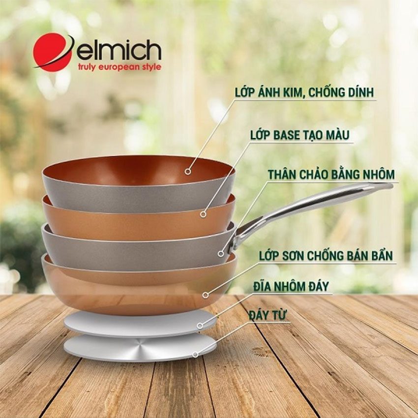Chảo phủ sứ chống dính Royal Deluxe Plus 28cm Elmich EL-1141 - Hàng chính hãng