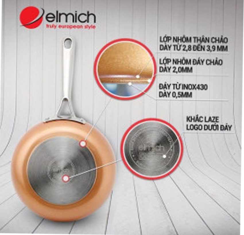 Chảo phủ sứ chống dính Royal Deluxe Plus 28cm Elmich EL-1141 - Hàng chính hãng