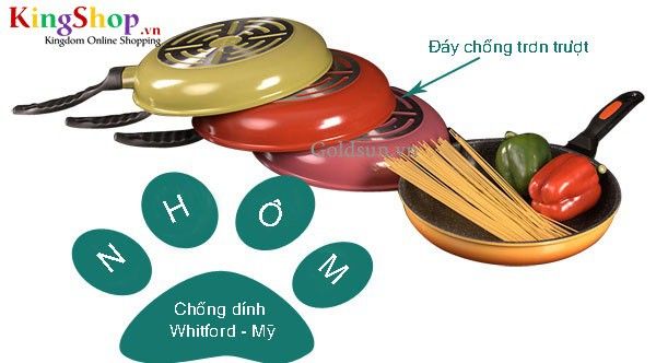 Chảo nhôm đúc vân đá Goldsun FP-GD624 - Hàng chính hãng