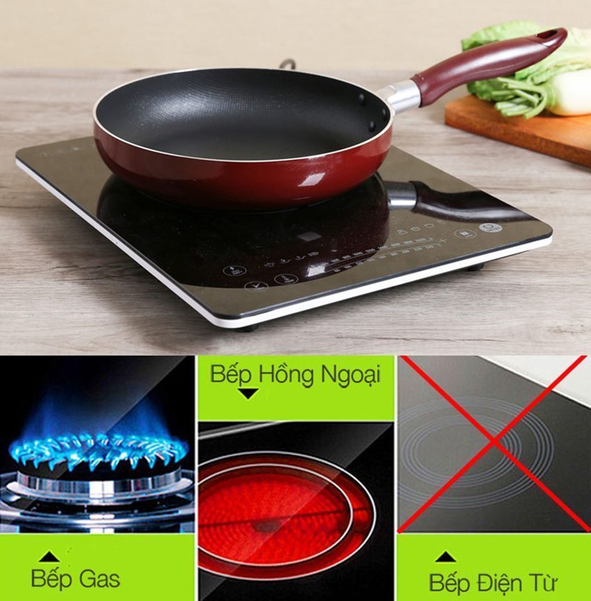Chảo không sử dụng cho bếp từ