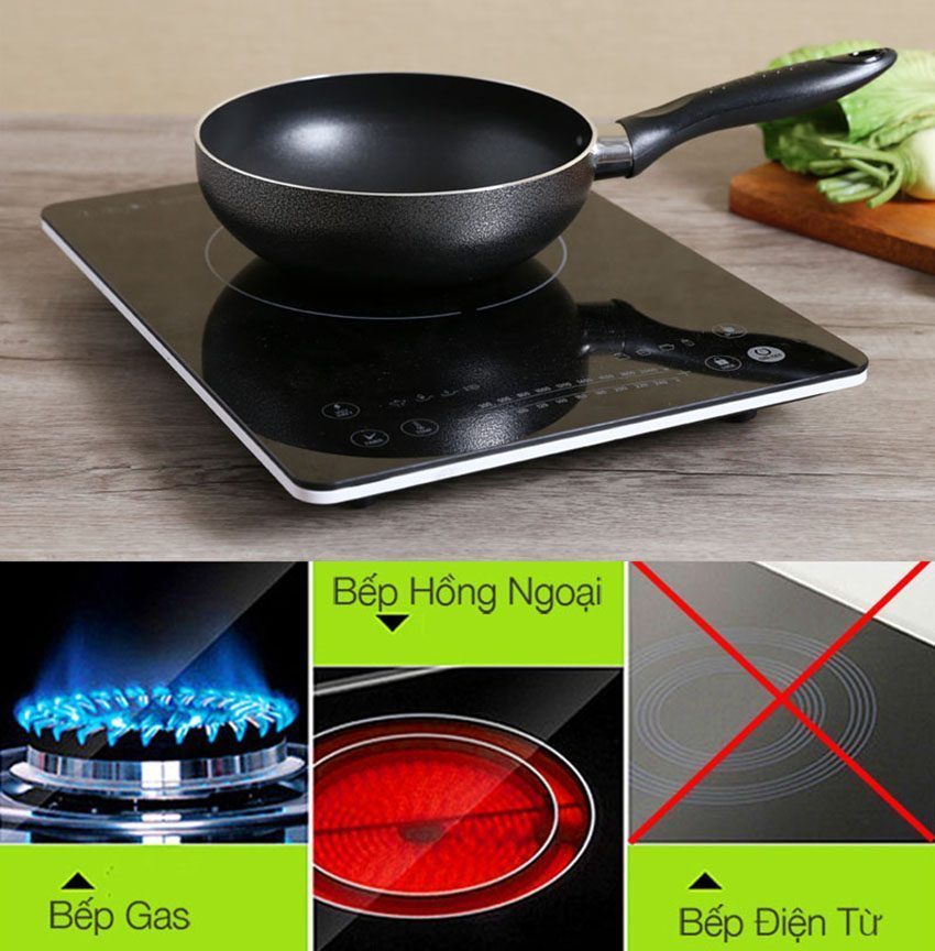 Không sử dụng chảo sâu Sunhouse SHS26 trên bếp từ