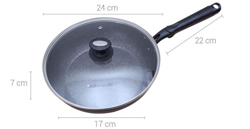 Chảo sâu đá hoa cương Sunhouse SWP24 - Hàng chính hãng