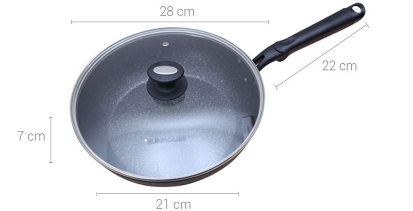 Chảo sâu đá hoa cương Sunhouse SWP28 - Hàng chính hãng