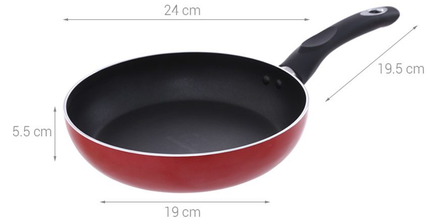 Kích thước của chảo trơn Sunhouse mama SFP24G