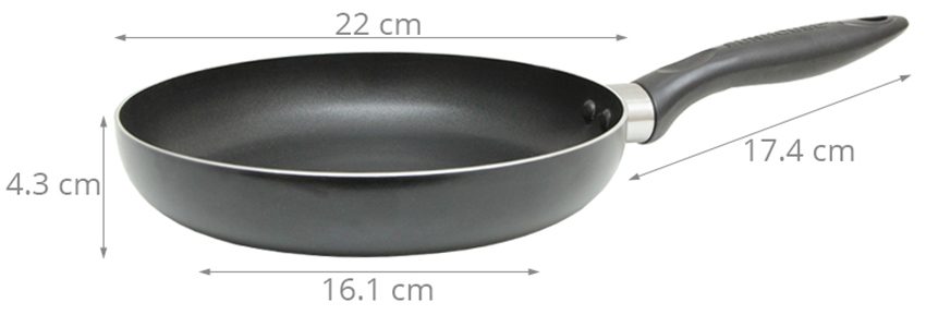 Kích thước của chảo từ Sunhouse SHM22
