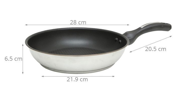 Chảo từ chống dính 3 đáy 28cm Fivestar CKD28-3DI - Hàng chính hãng