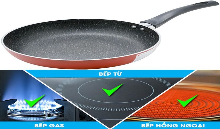 Chảo chống dính vân đá đáy từ 26cm Elmich Coloseum Y1 EL-3724 - Hàng chính hãng