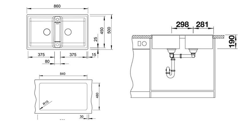 Chậu đá Hafele BLANCOZIA 9-567.68.349 - Hàng chính hãng