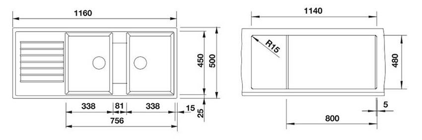 Chậu đá Hafele Blancozia 8S-565.76.659 - Hàng chính hãng
