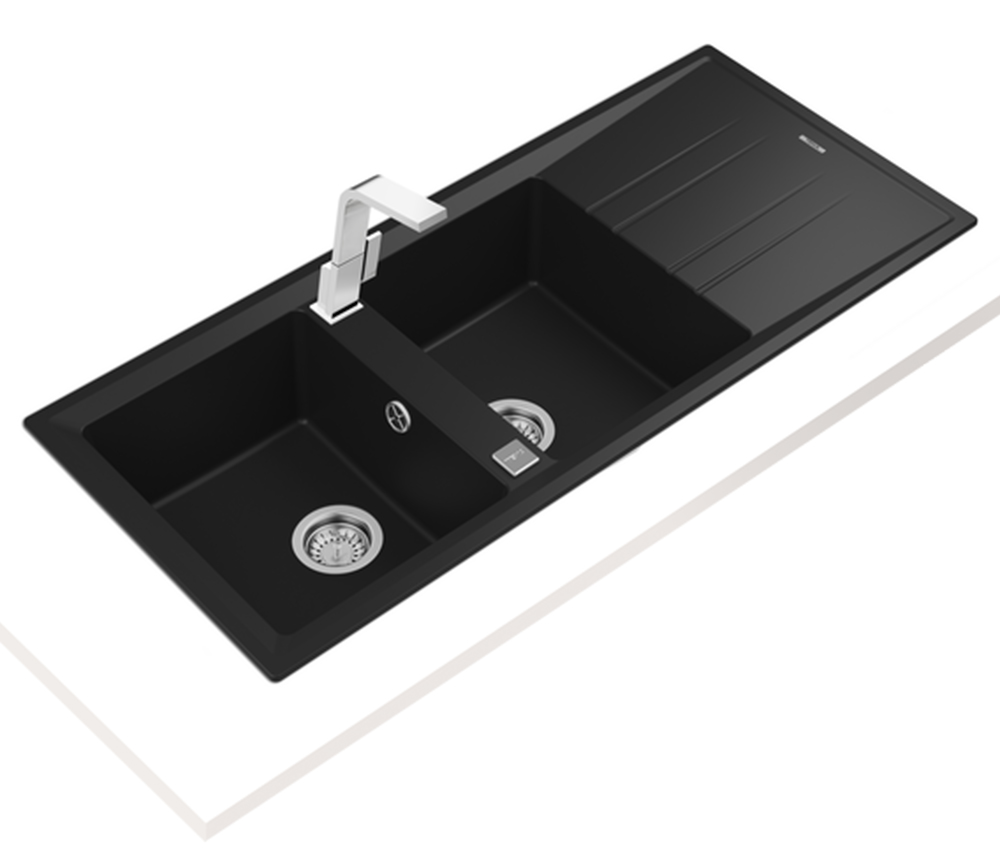 Chậu rửa chén Teka STONE 80 B-TG 2B 1D Grey - Hàng chính hãng