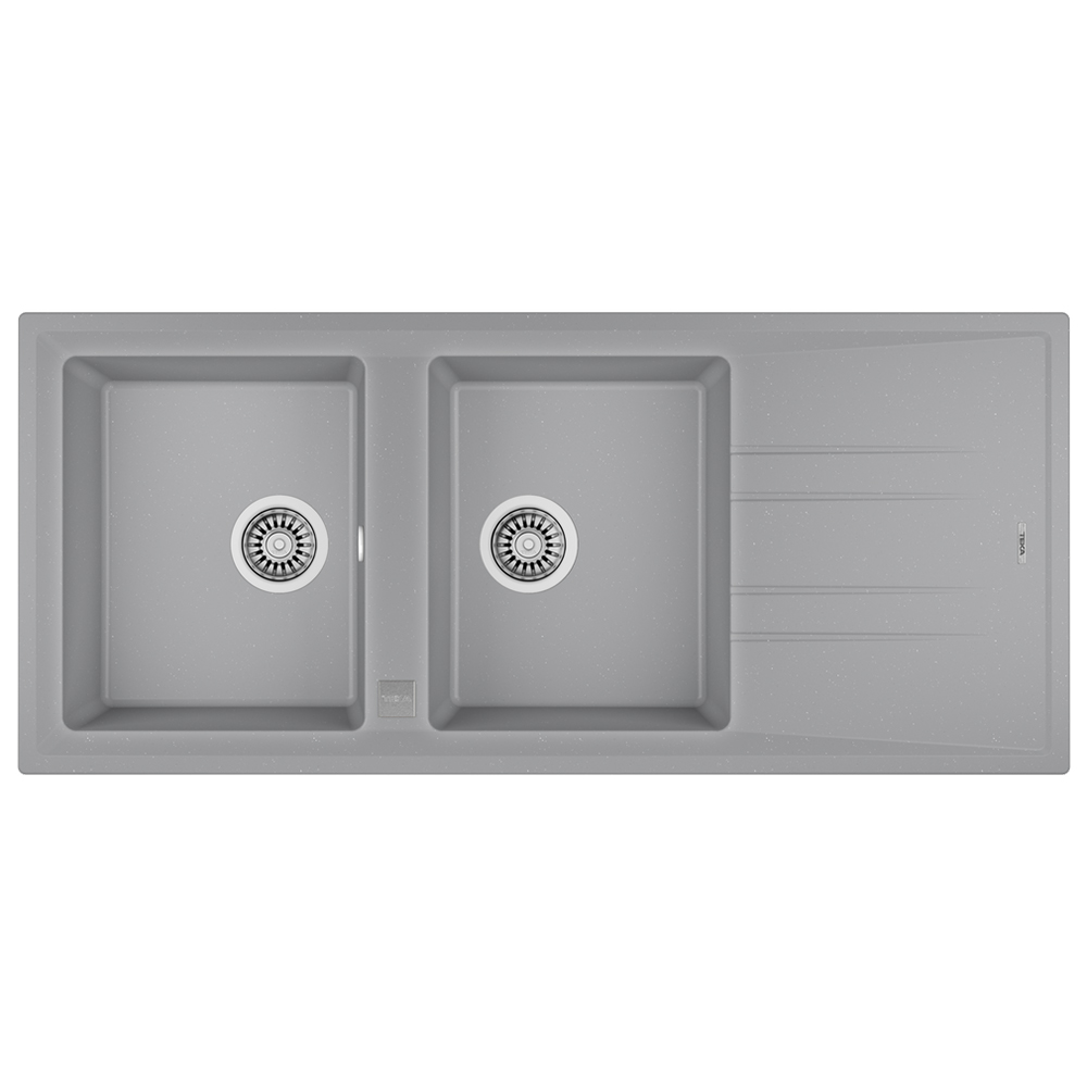Chậu rửa chén Teka STONE 80 B-TG 2B 1D Grey - Hàng chính hãng