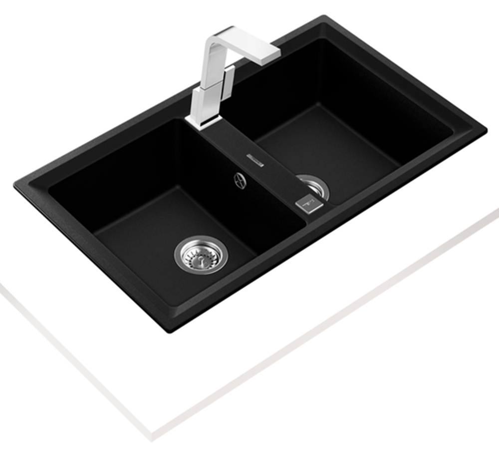 Chậu rửa chén Teka STONE 90 B-TG 2B Black - Hàng chính hãng