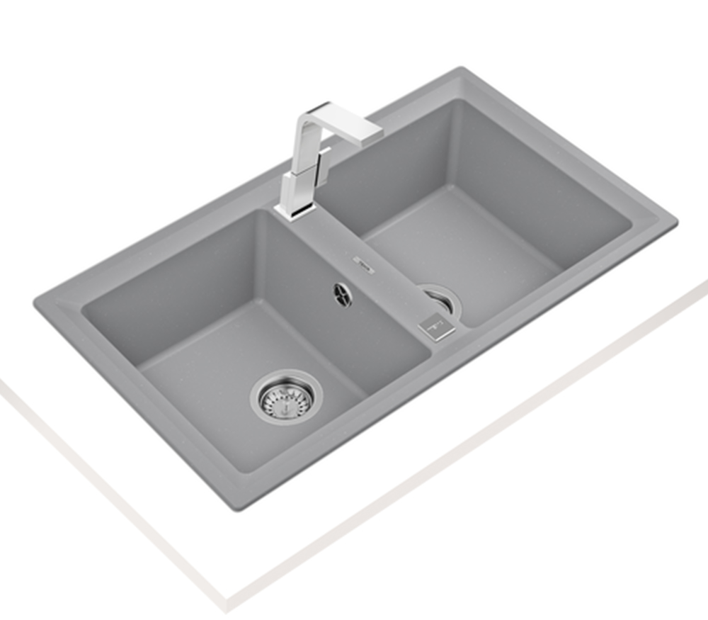 Chậu rửa chén Teka STONE 90 B-TG 2B Black - Hàng chính hãng