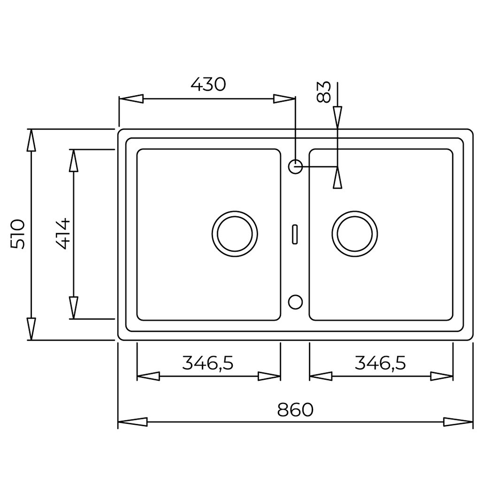 Chậu rửa chén Teka STONE 90 B-TG 2B Black - Hàng chính hãng