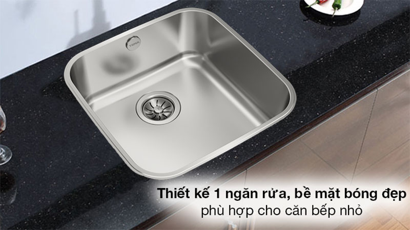 Thiết kế 1 ngăn của Chậu rửa inox Teka BE 40.40