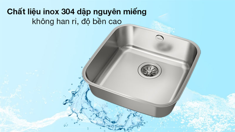 Chất liệu của Chậu rửa inox Teka BE 40.40