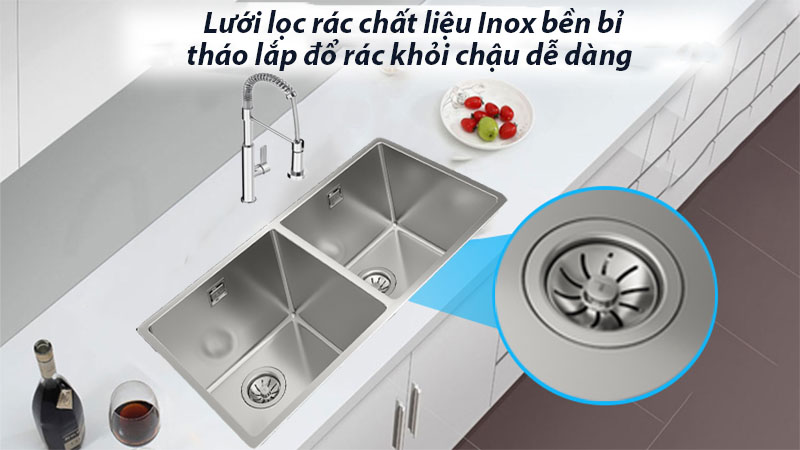 Chậu rửa Inox Teka BE LINEA RS15 2B 860 - Hàng chính hãng
