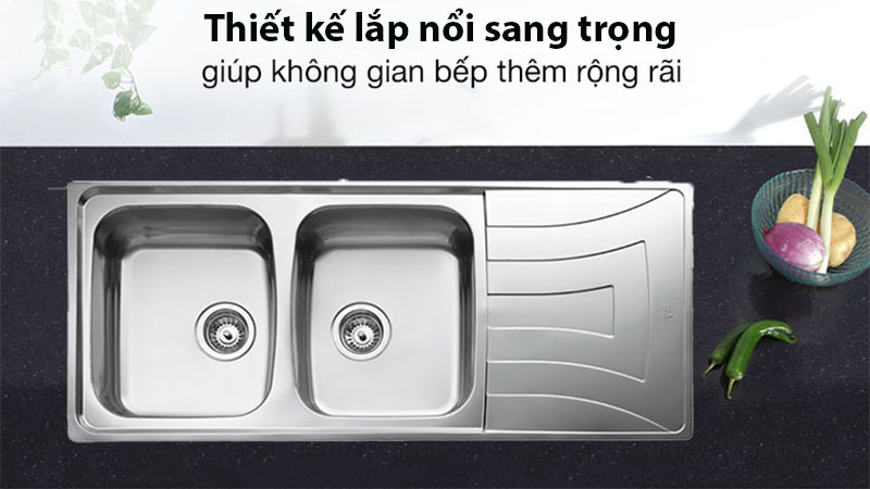 Chậu rửa inox Teka Universe 2B 1D - Hàng chính hãng