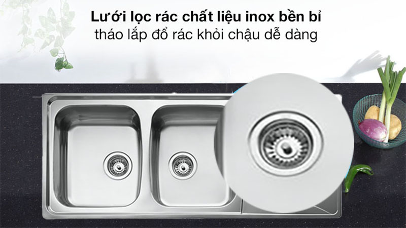 Chậu rửa inox Teka Universe 2B 1D - Hàng chính hãng