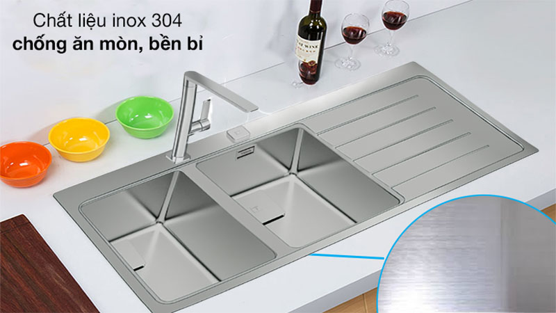 Chậu rửa Inox Teka ZENIT RS15 2B 1D - Hàng chính hãng