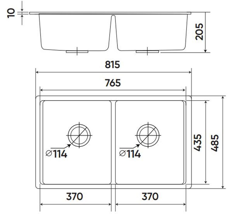 Chậu rửa Kaff KF-MONDX-815 - Hàng chính hãng