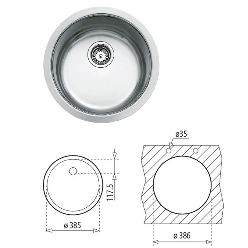 Chậu rửa bát Teka BE 39x18 - Hàng chính hãng