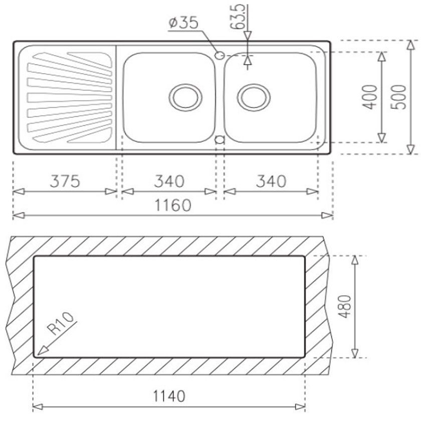 Chậu rửa Teka STYLO 2B 1D - Hàng chính hãng