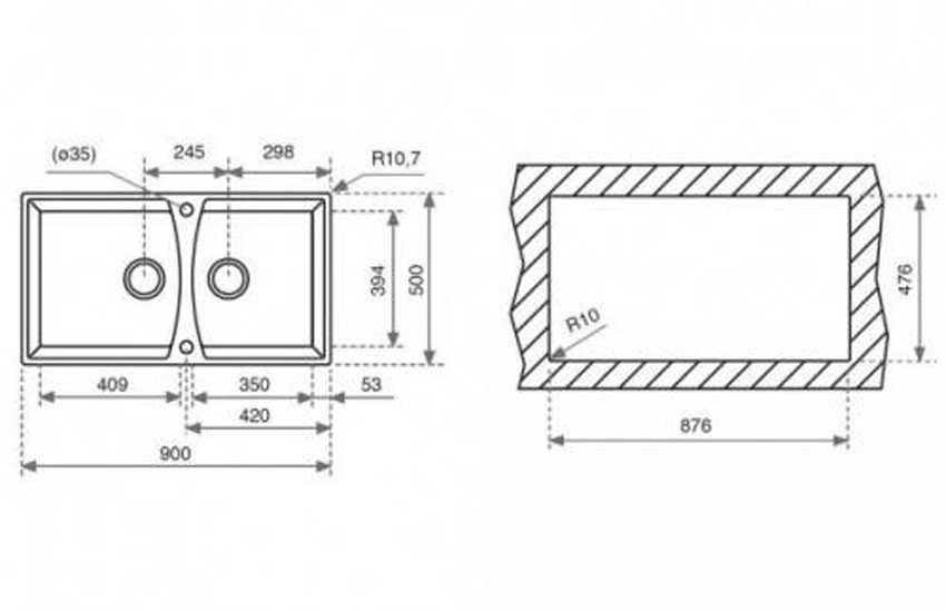 Chậu rửa Teka UNIVERSO 90 GT VOLCANO - Hàng chính hãng