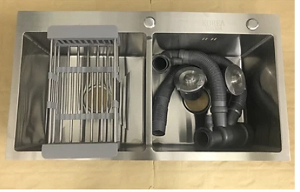 Chậu rửa bát inox 2 ngăn Pramie CP-8200 - Hàng chính hãng