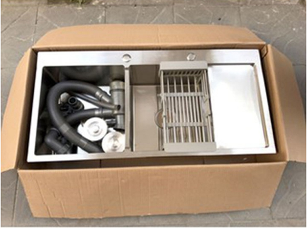 Chậu rửa bát inox 2 ngăn Pramie CP-9700 - Hàng chính hãng