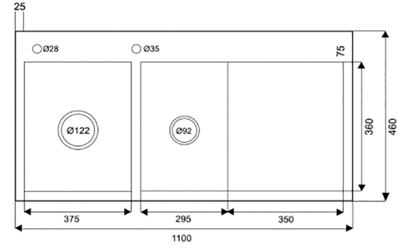 Chậu rửa bát Faster FS-11046HMS - Hàng chính hãng