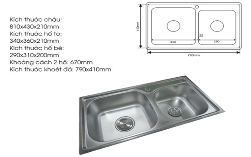 Chậu rửa bát Faster FS-8143N