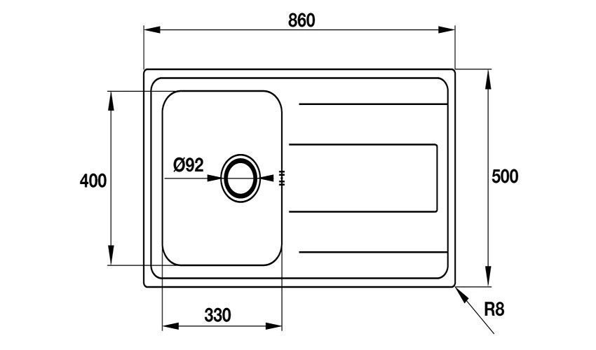 Chậu rửa chén Hafele Valerian HS-SSD8650 565.86.341 - Hàng chính hãng